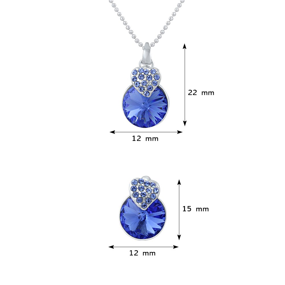 Swarovski Crystals Strawberry Pendant Set